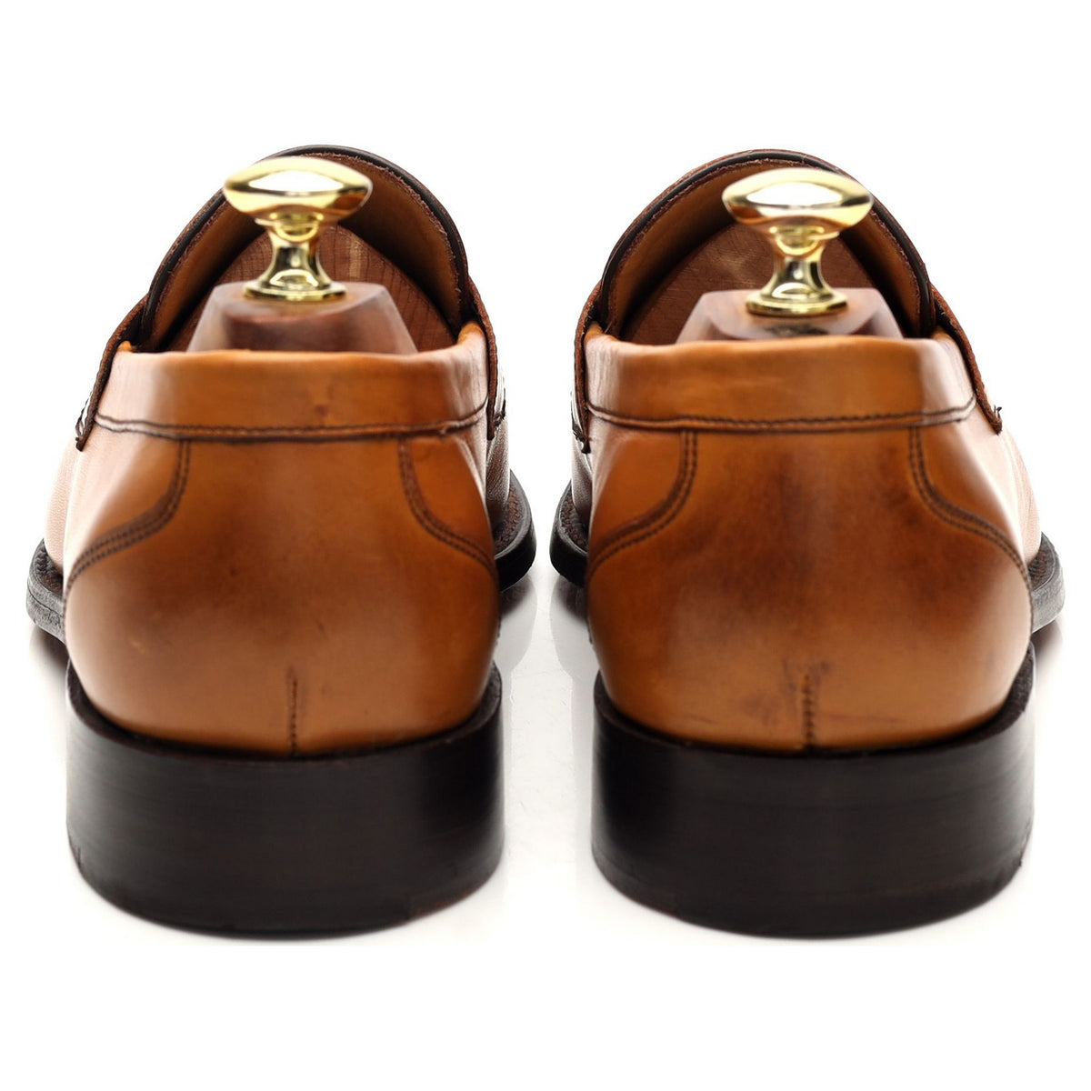 &#39;406126&#39; Tan Brown Leather Loafers UK 7 F