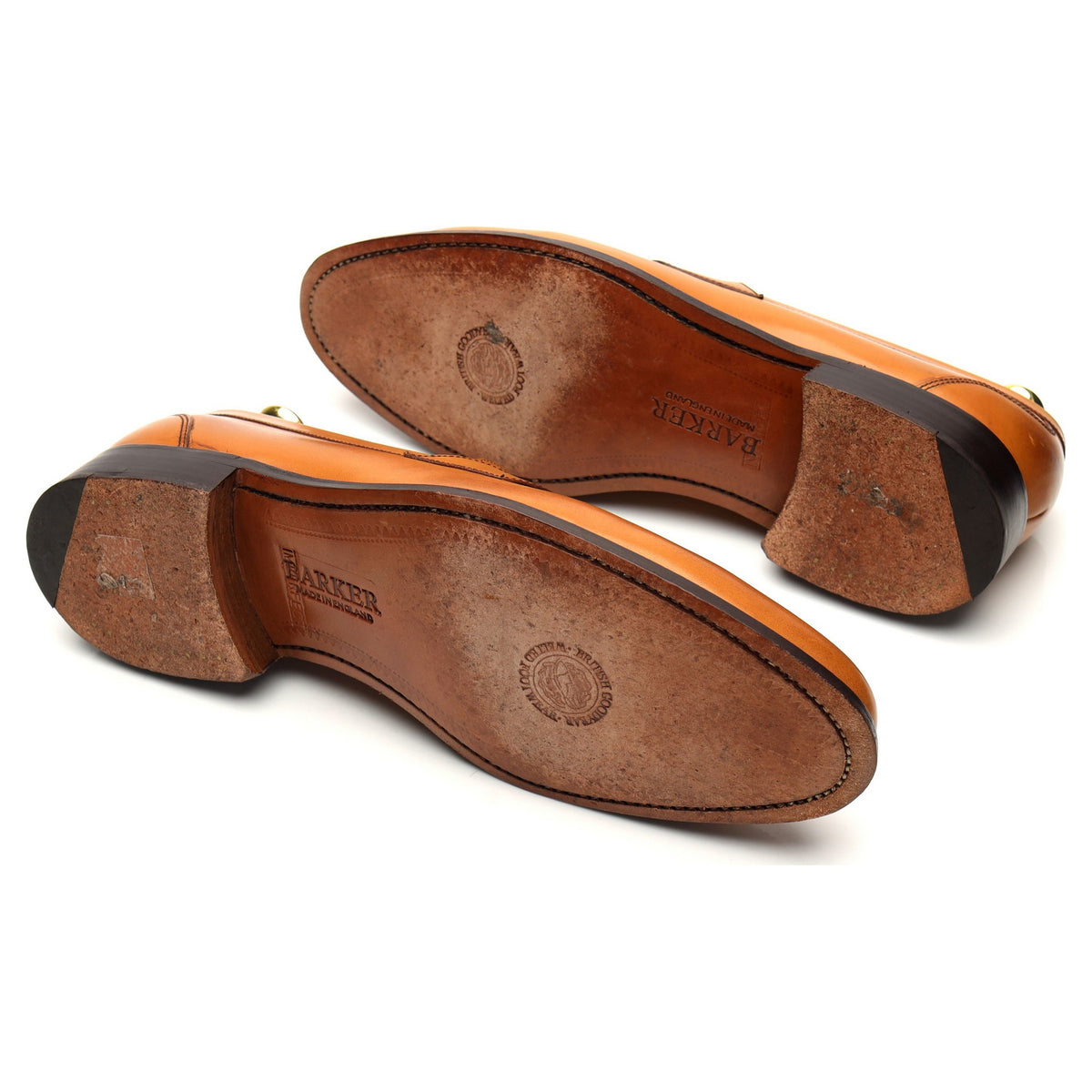 &#39;406126&#39; Tan Brown Leather Loafers UK 7 F