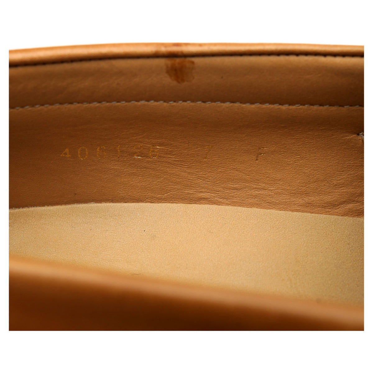 &#39;406126&#39; Tan Brown Leather Loafers UK 7 F