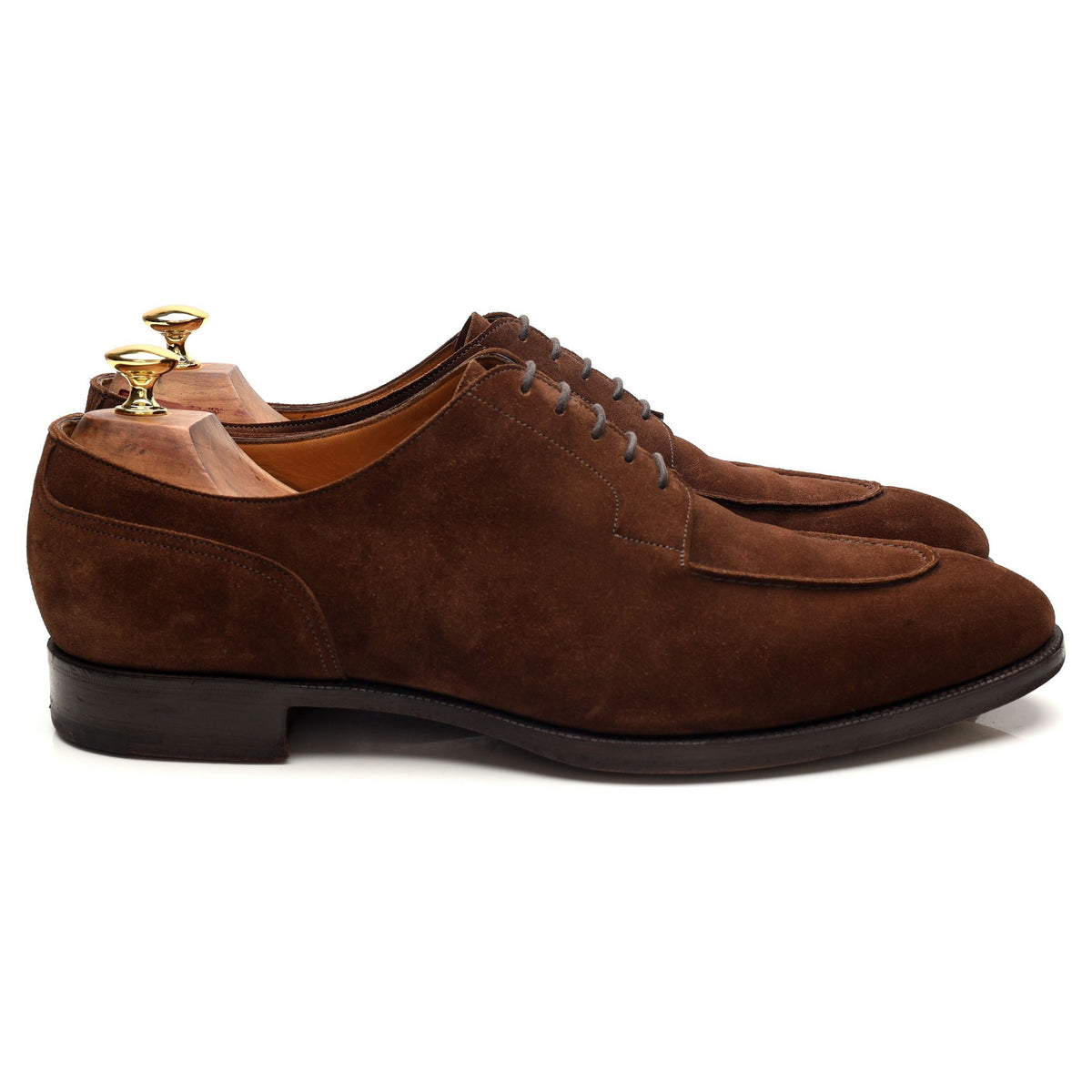 &#39;Keble&#39; Snuff Brown Suede Derby Split Toe UK 11 E