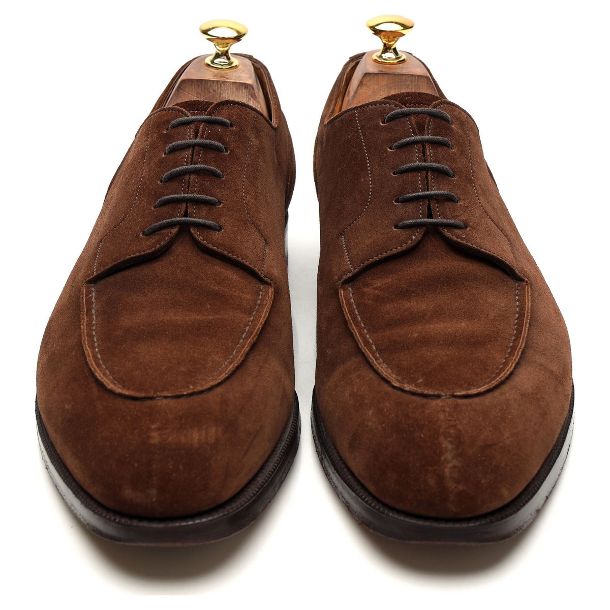 &#39;Keble&#39; Snuff Brown Suede Derby Split Toe UK 11 E