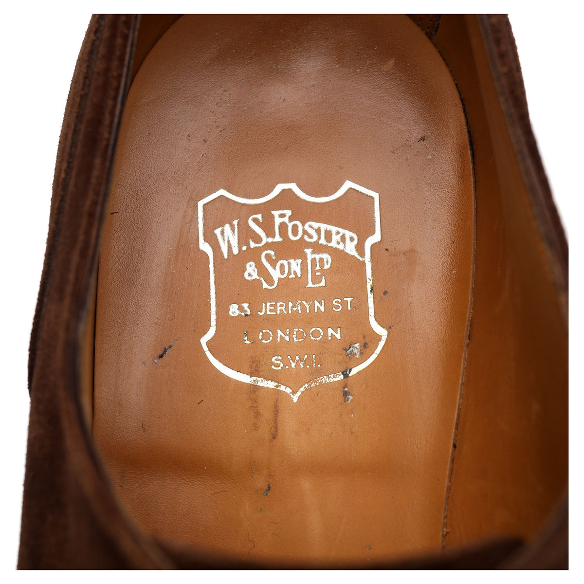 &#39;Keble&#39; Snuff Brown Suede Derby Split Toe UK 11 E