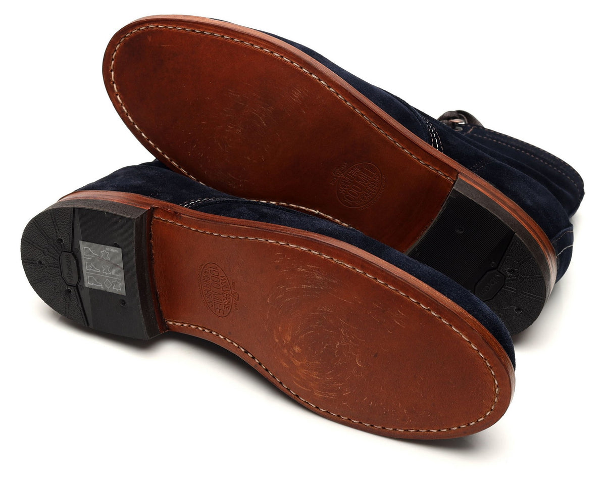 1000 Mile Navy Blue Suede Boots UK 7 US 8 D