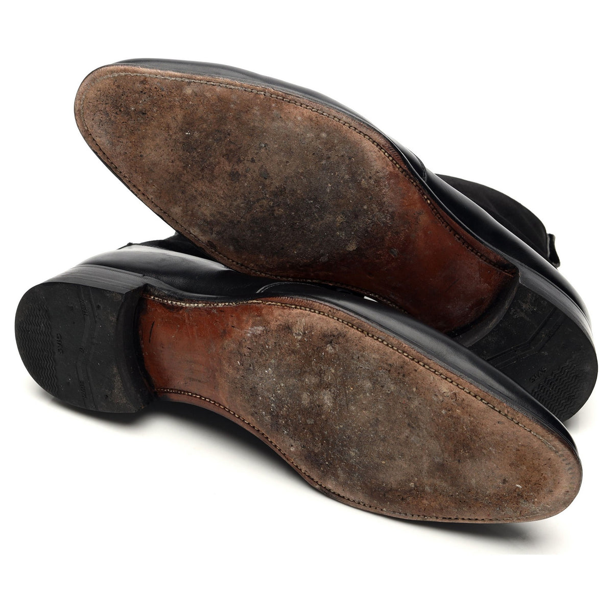 Herring &#39;Moriarty&#39; Black Leather Balmoral Boots UK 9.5 F