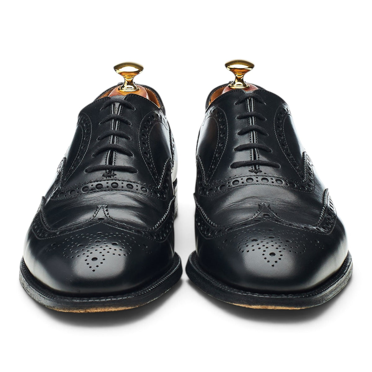 'Brisbane' Black Leather Oxford Brogues UK 9.5 F