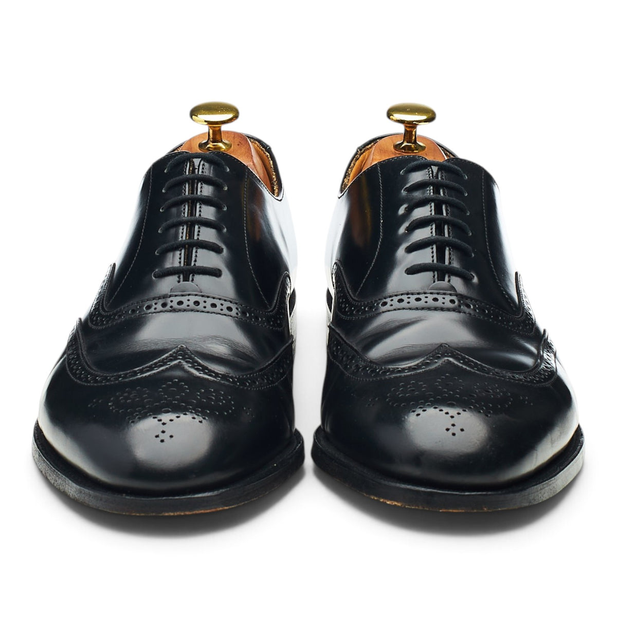 'Perth' Black Leather Oxford Brogues UK 8 G