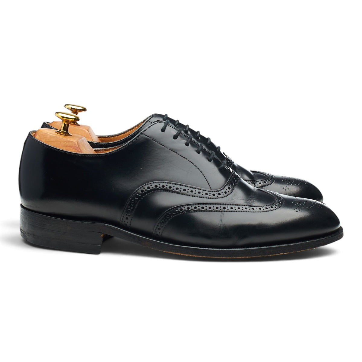 'Perth' Black Leather Oxford Brogues UK 8 G