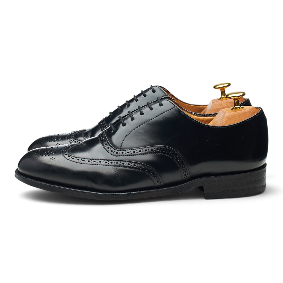 'Perth' Black Leather Oxford Brogues UK 8 G