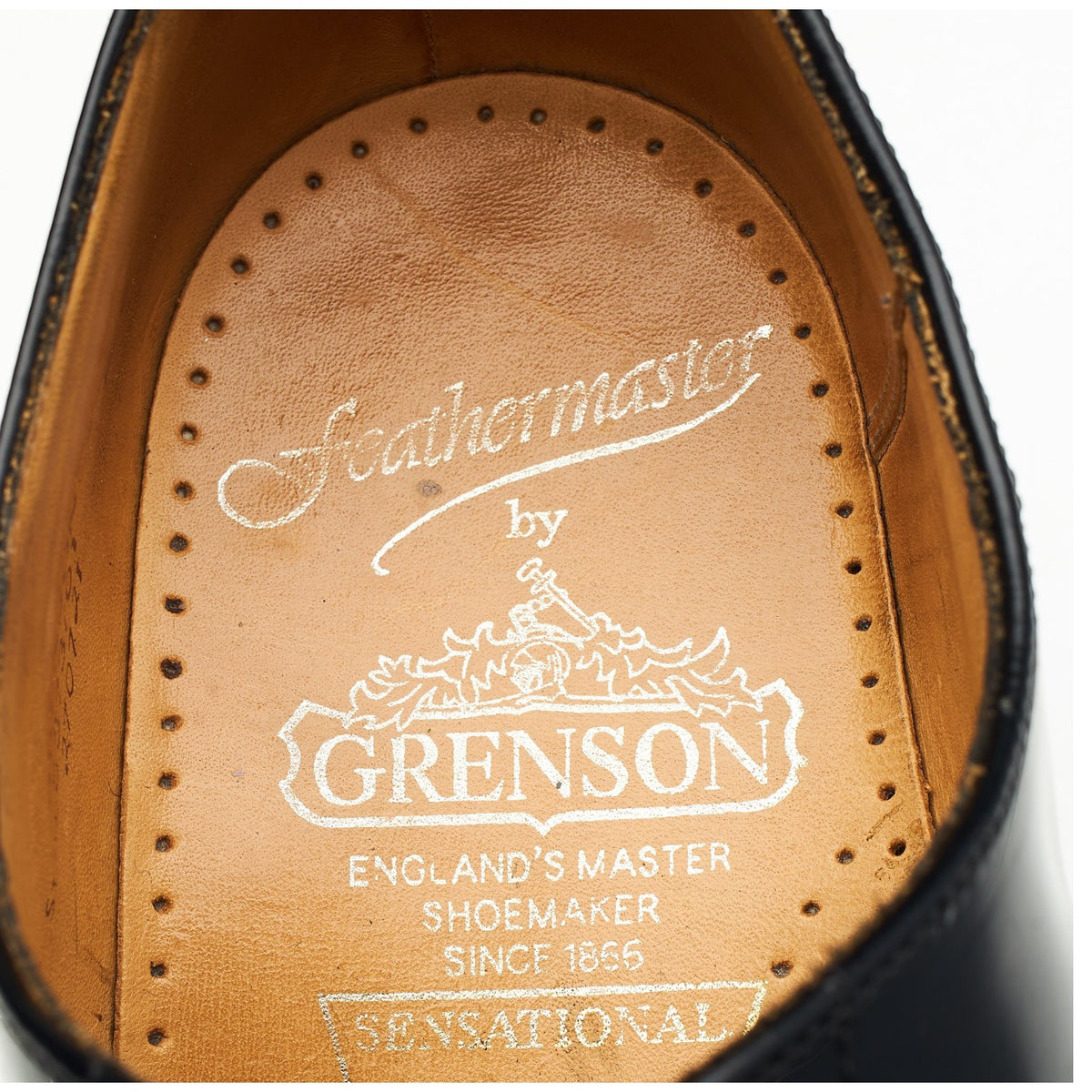 'Perth' Black Leather Oxford Brogues UK 8 G