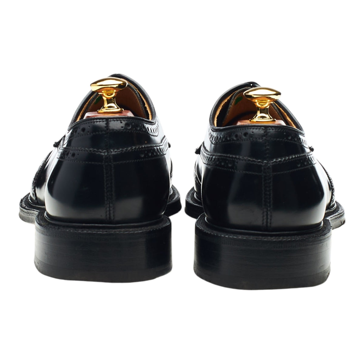 'Grafton' Black Leather Derby Brogues UK 9 G