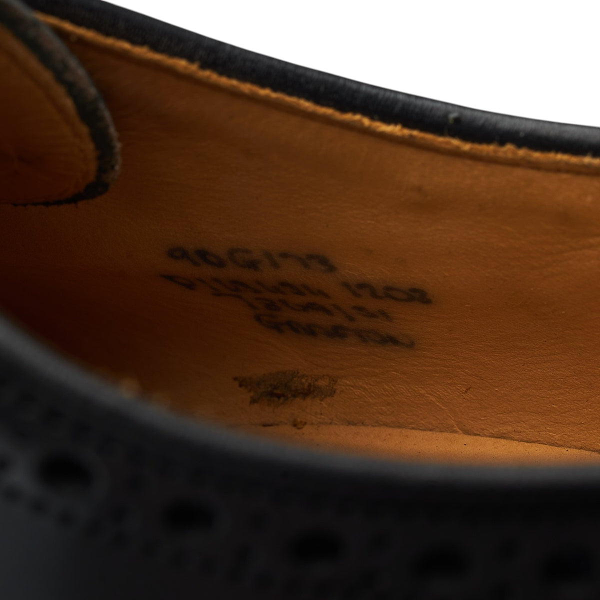 'Grafton' Black Leather Derby Brogues UK 9 G