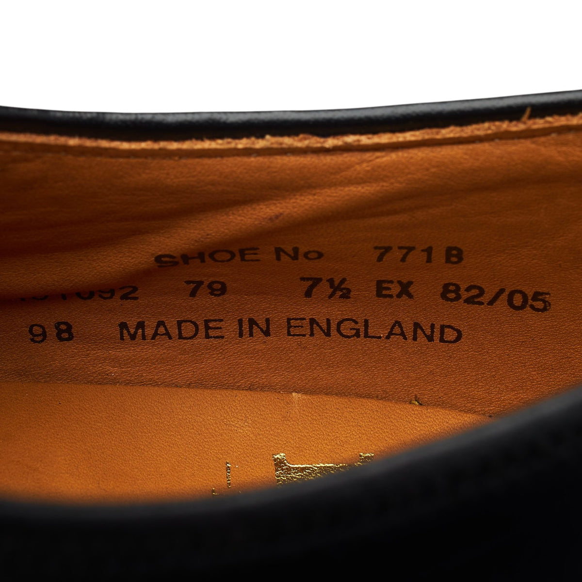 '771' Black Leather Derby UK 7.5 EX