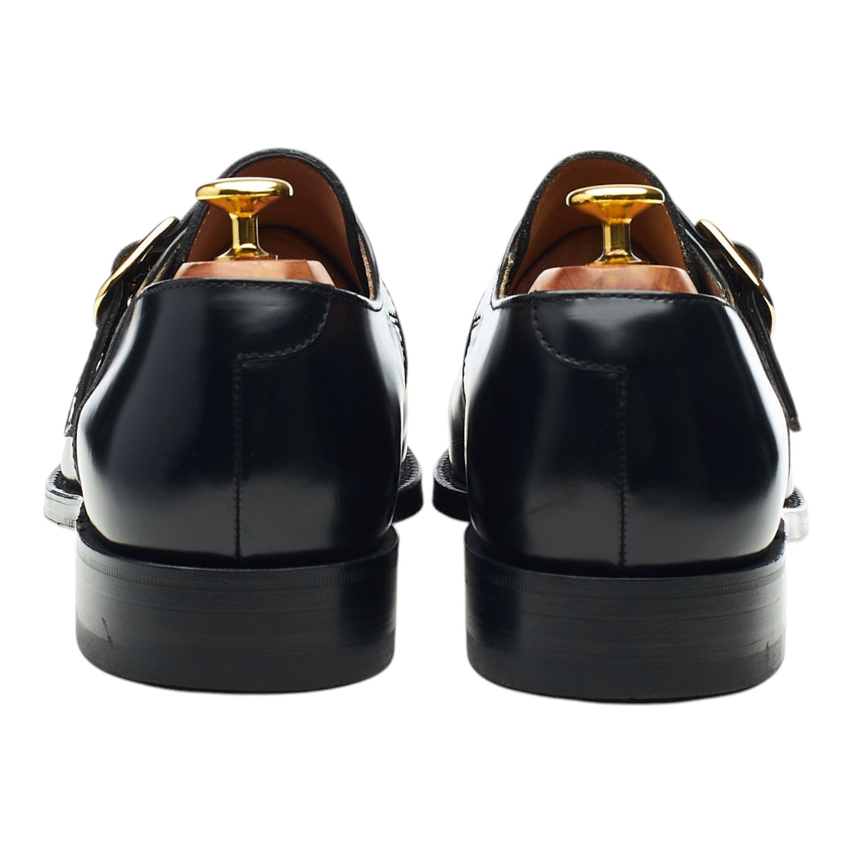 'Paisley' Black Leather Monk Strap UK 8 F