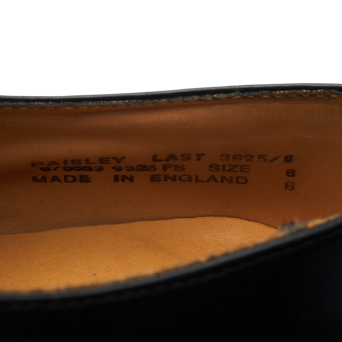 'Paisley' Black Leather Monk Strap UK 8 F