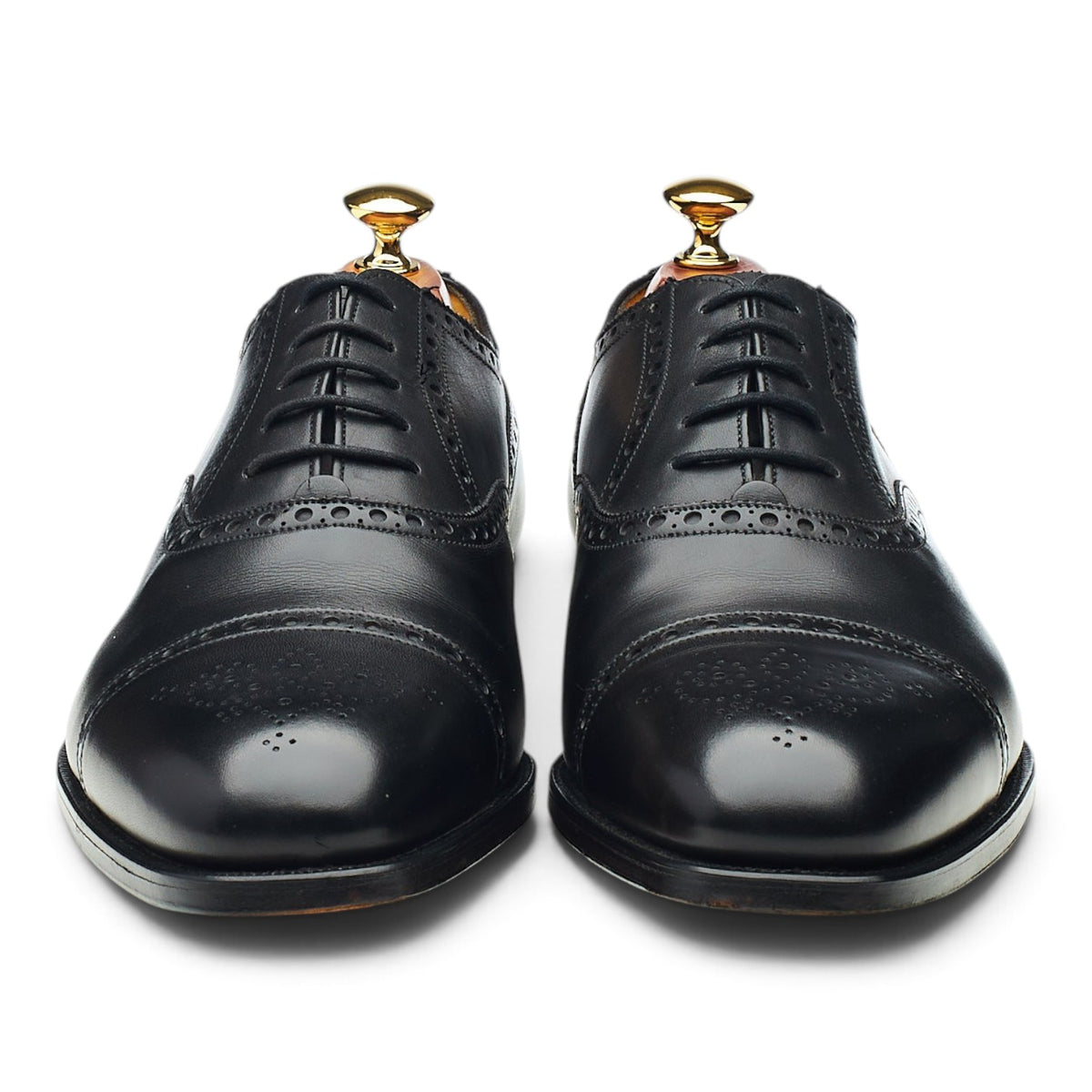 Vintage Black Leather Oxford Brogues UK 9 F