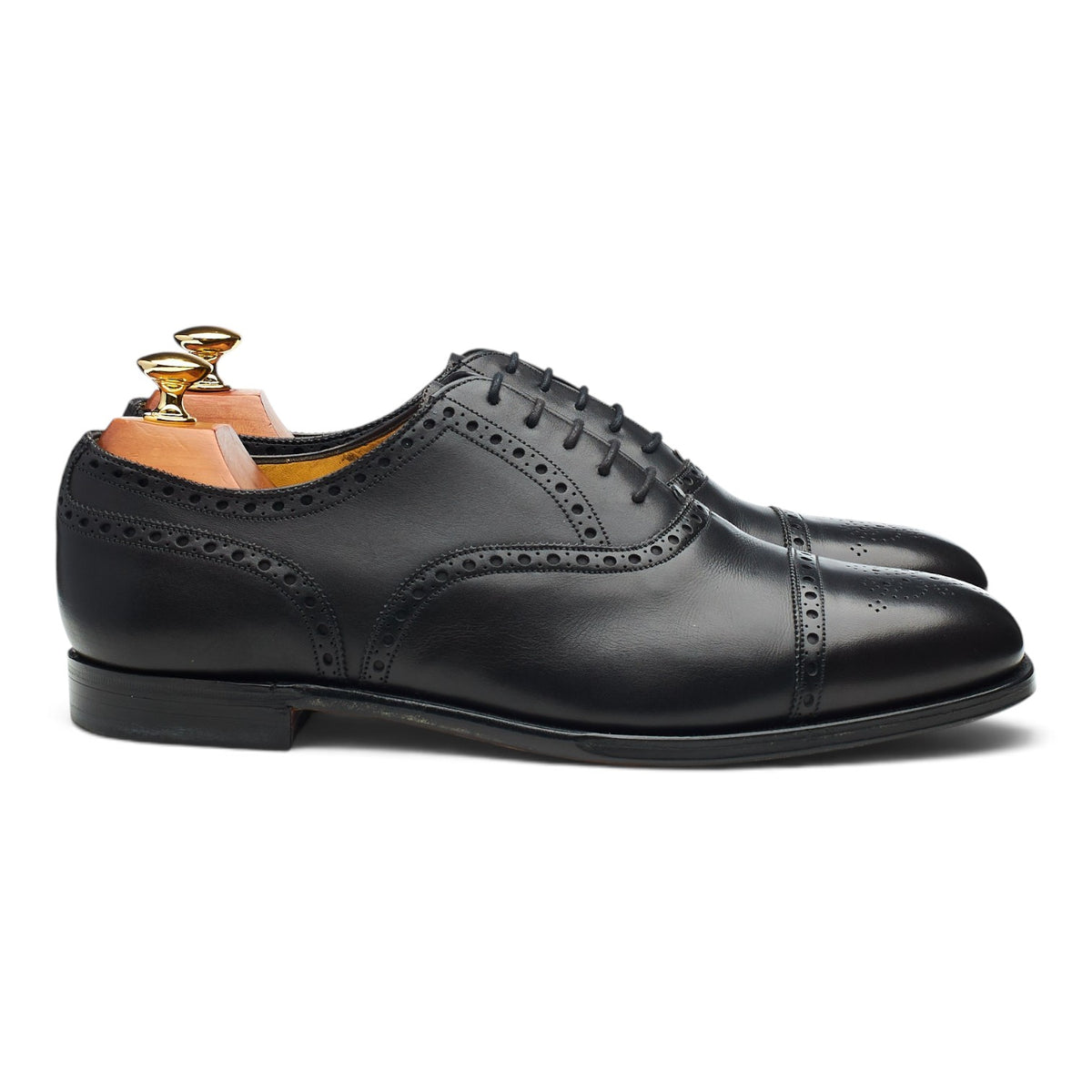Vintage Black Leather Oxford Brogues UK 9 F