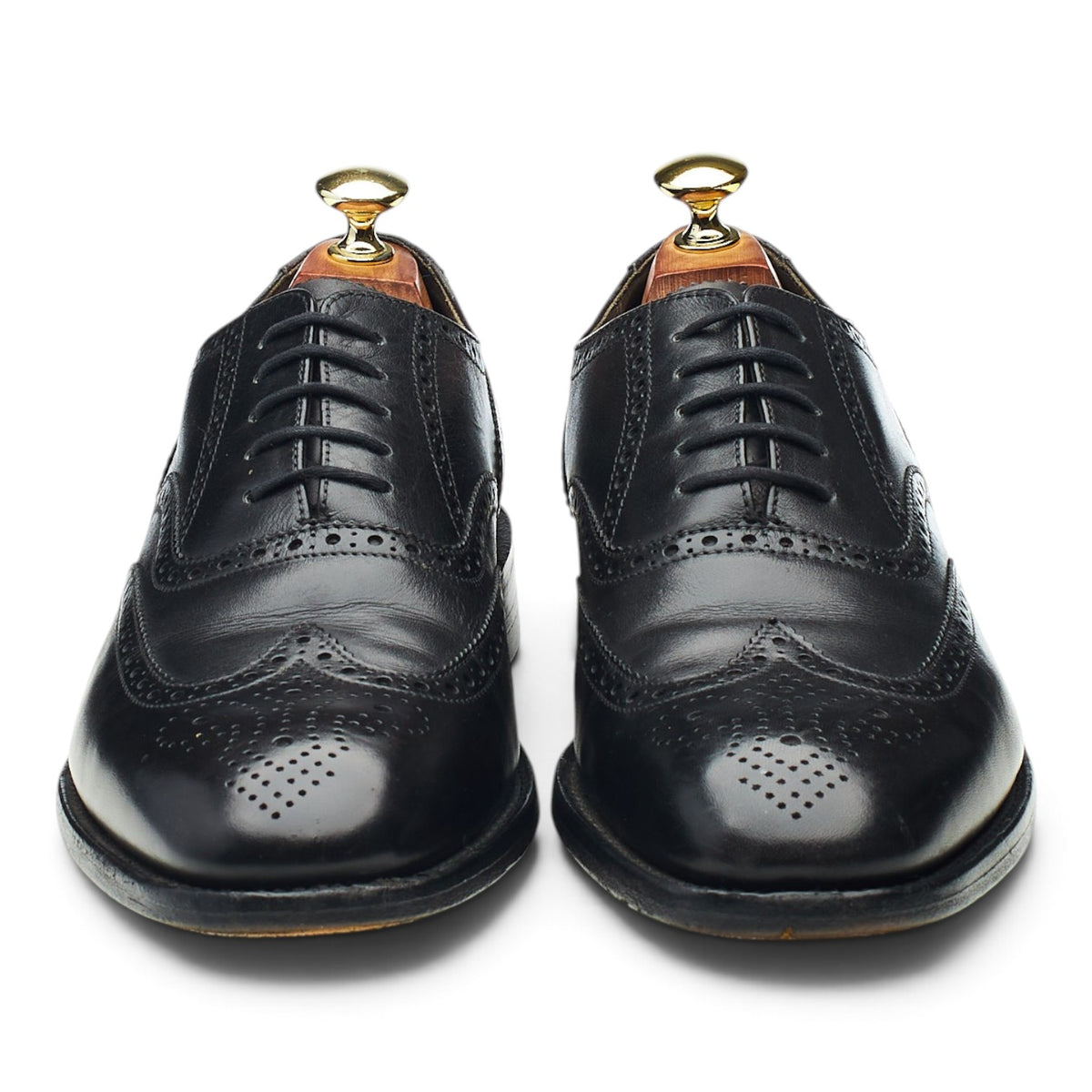 Herring 'Leamington' Black Leather Oxford Brogues UK 7.5 F