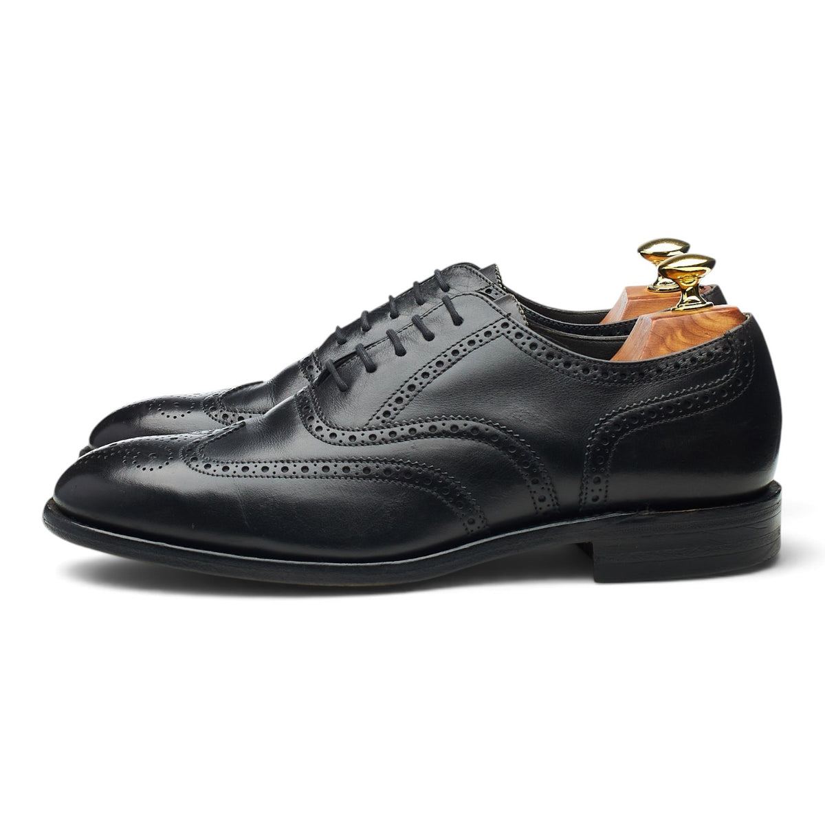 Herring 'Leamington' Black Leather Oxford Brogues UK 7.5 F