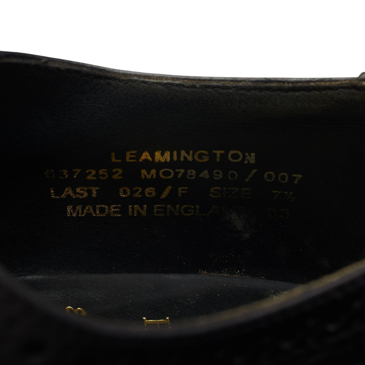 Herring 'Leamington' Black Leather Oxford Brogues UK 7.5 F