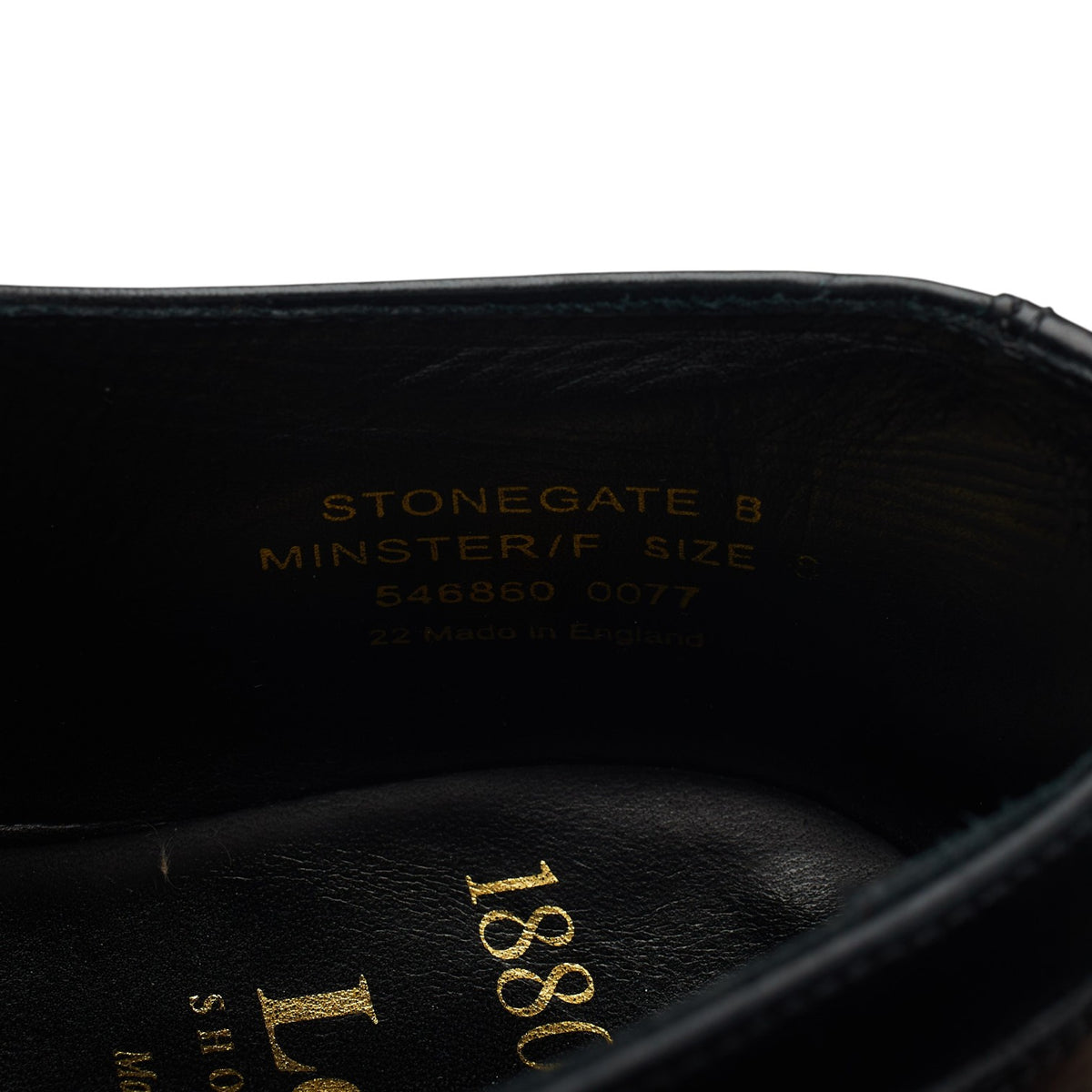1880 'Stonegate' Black Leather Oxford UK 8 F