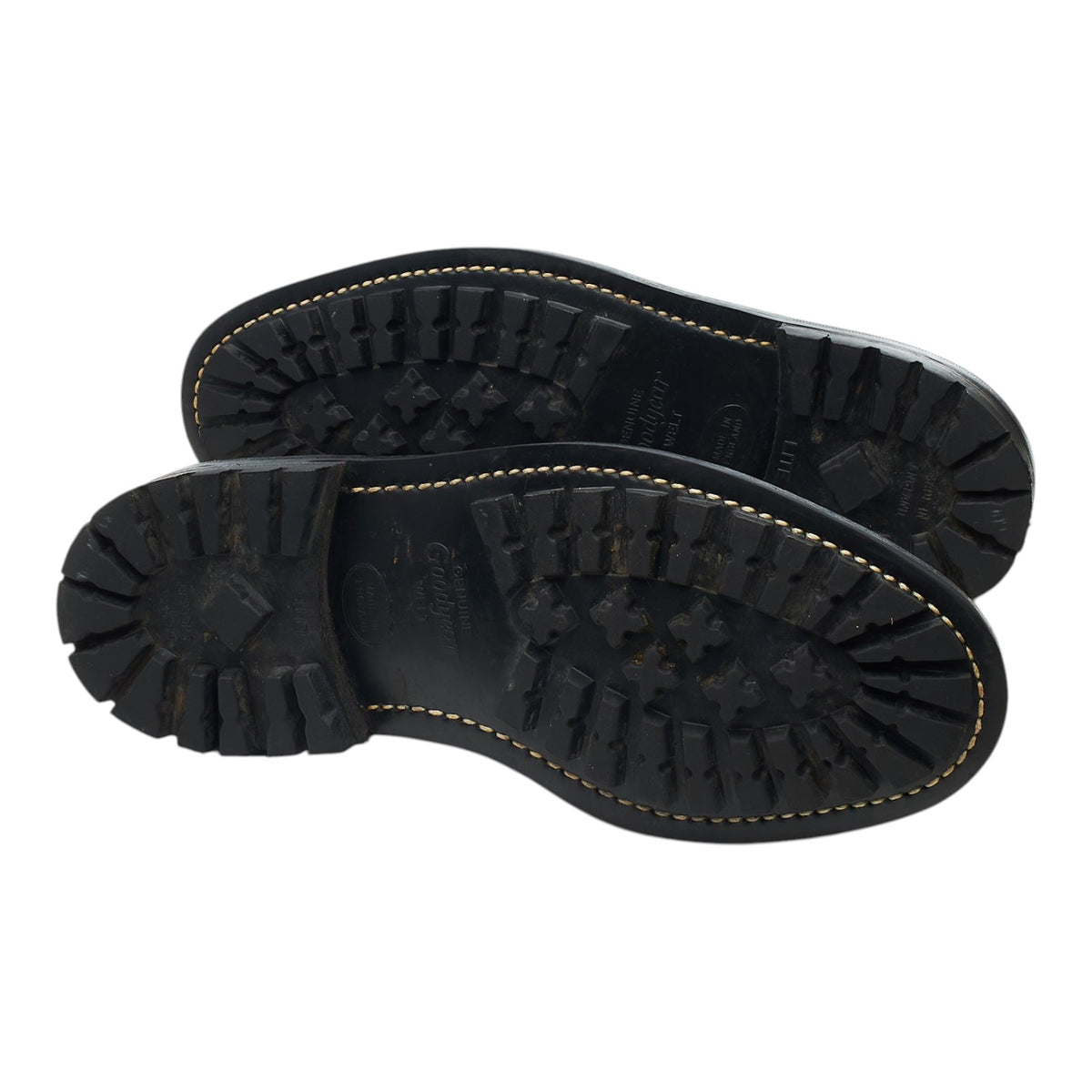 Black Grain Leather Derby Brogues UK 7