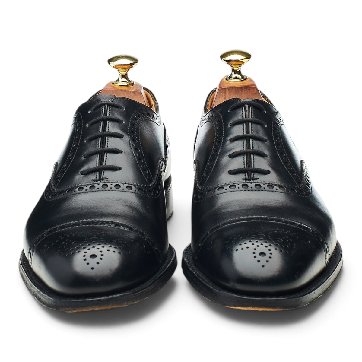 'Diplomat' Black Leather Oxford Brogues UK 7 F