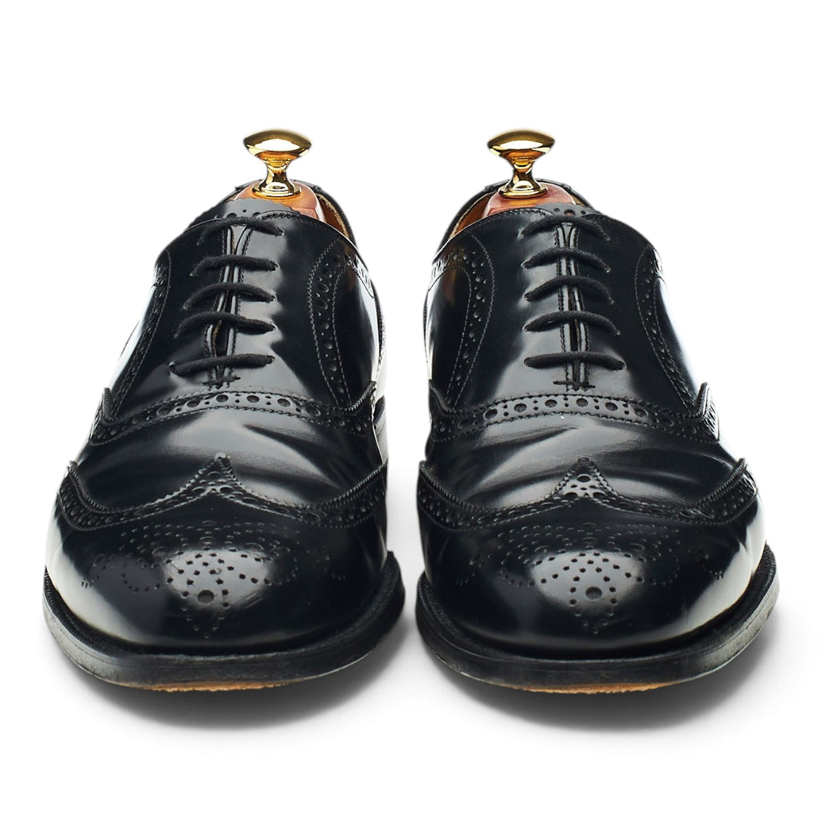 'Lambeth' Black Leather Oxford Brogues UK 9 F