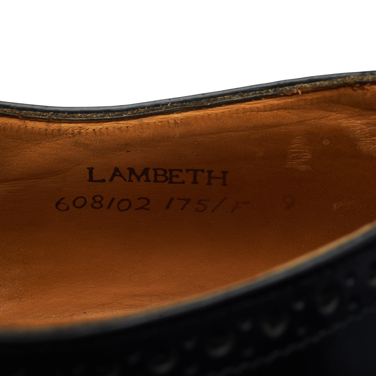 'Lambeth' Black Leather Oxford Brogues UK 9 F