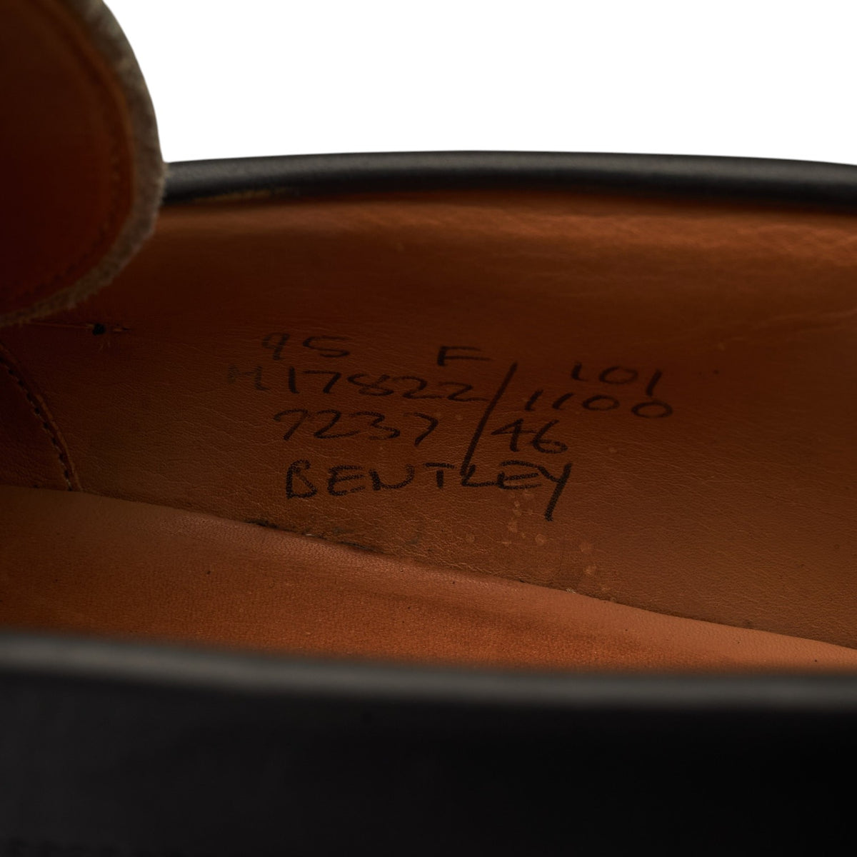 'Bentley' Black White Leather Loafers UK 9.5 F