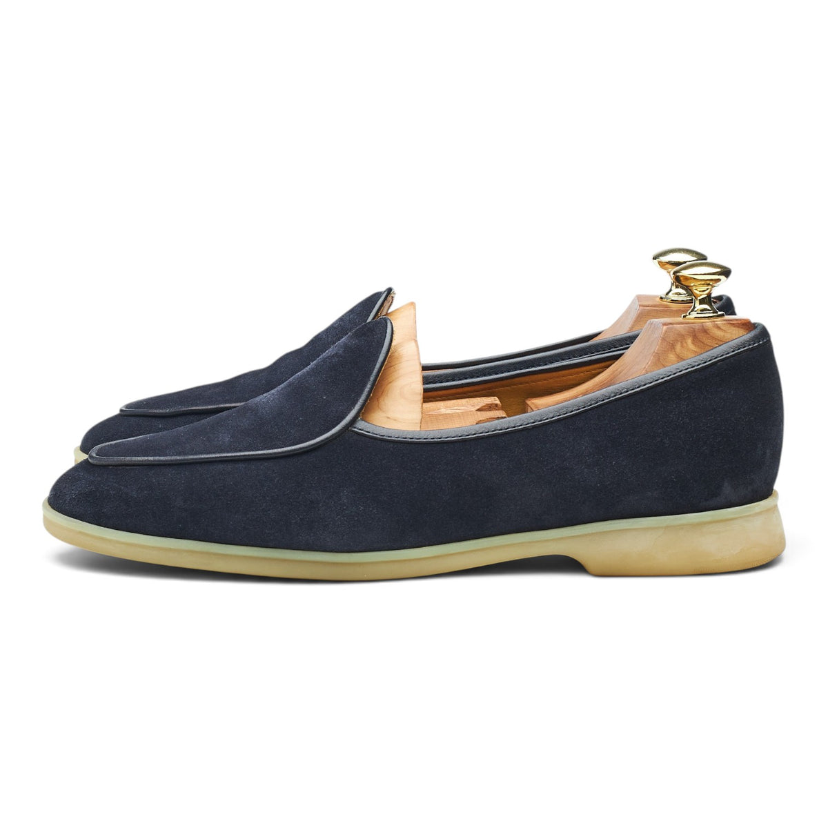 'Sagan Stride' Navy Blue Suede Slip On Loafers UK 7 / UK 7.5