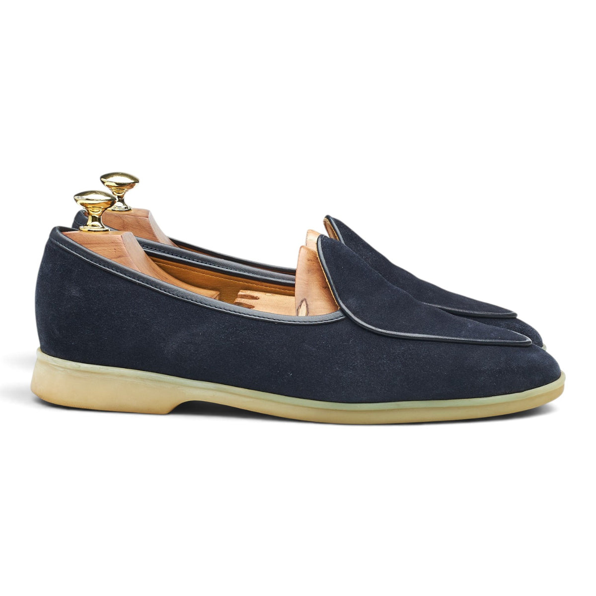 'Sagan Stride' Navy Blue Suede Slip On Loafers UK 7 / UK 7.5
