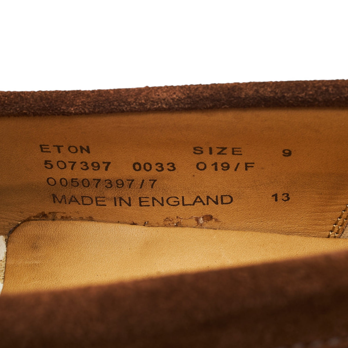 'Eton' Snuff Brown Suede Loafers UK 9 F