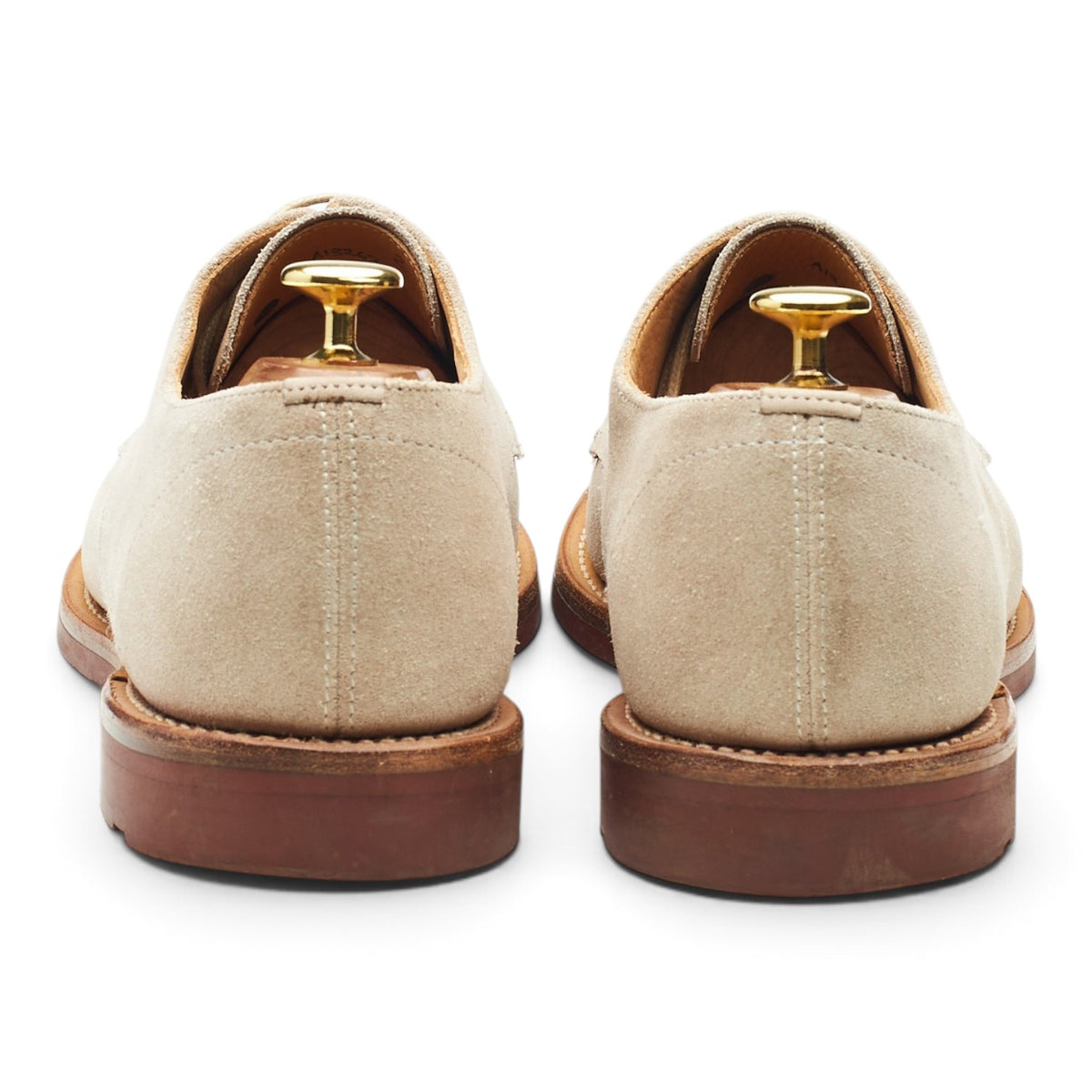 Vintage 'Dundee' Beige Suede Derby UK 8 F