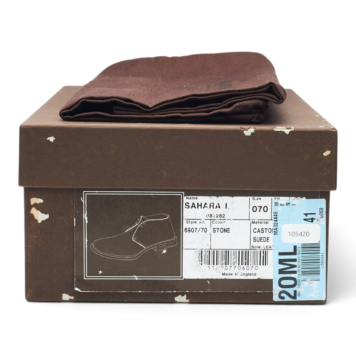 'Sahara' Stone Suede Chukka Boots UK 7 F