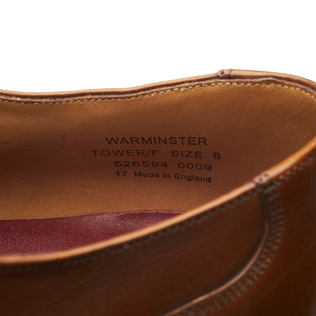 1880 Export Grade 'Warminster' Brown Leather Oxford UK 8 F