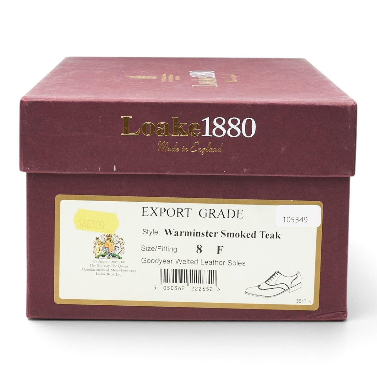 1880 Export Grade 'Warminster' Brown Leather Oxford UK 8 F
