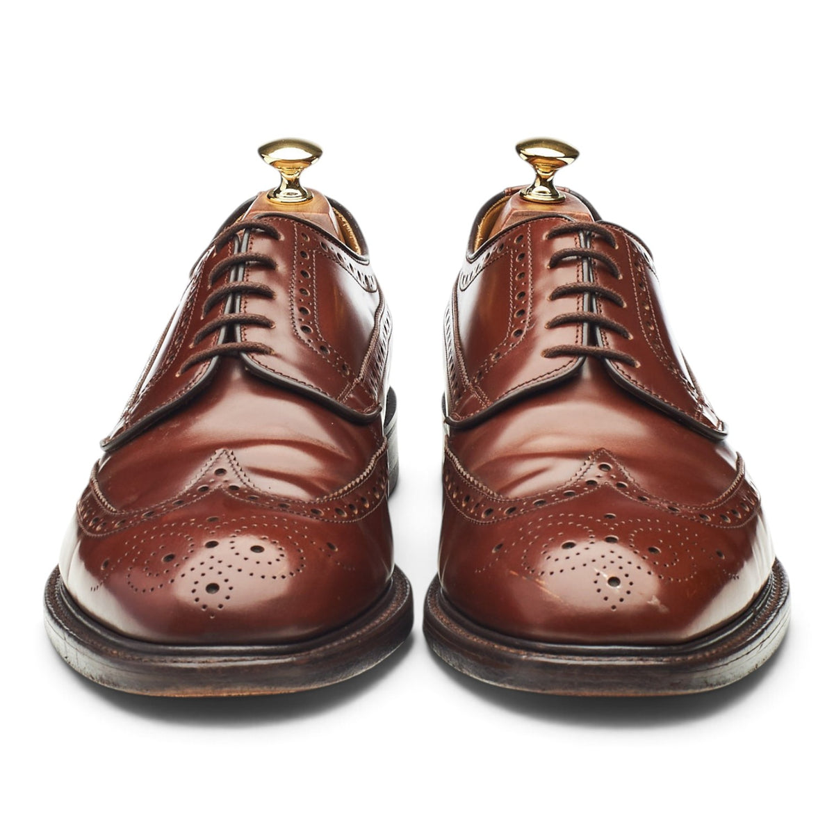 'Braemar' Brown Leather Derby Brogues UK 9.5 F