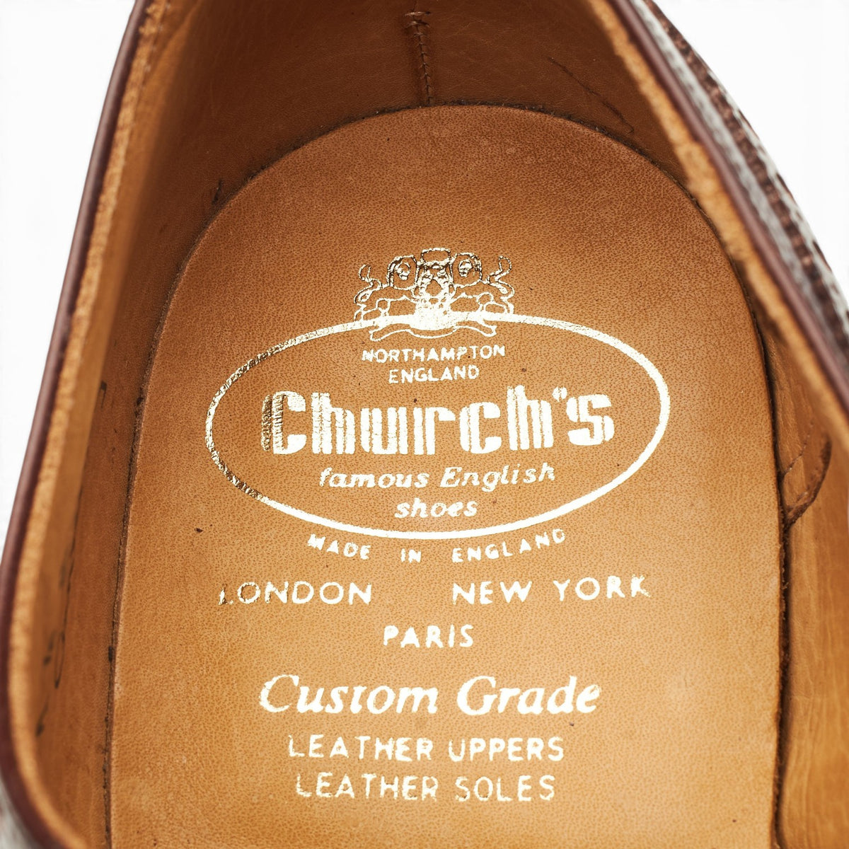 'Canterbury' Brown Leather Oxford Brogues UK 9 F