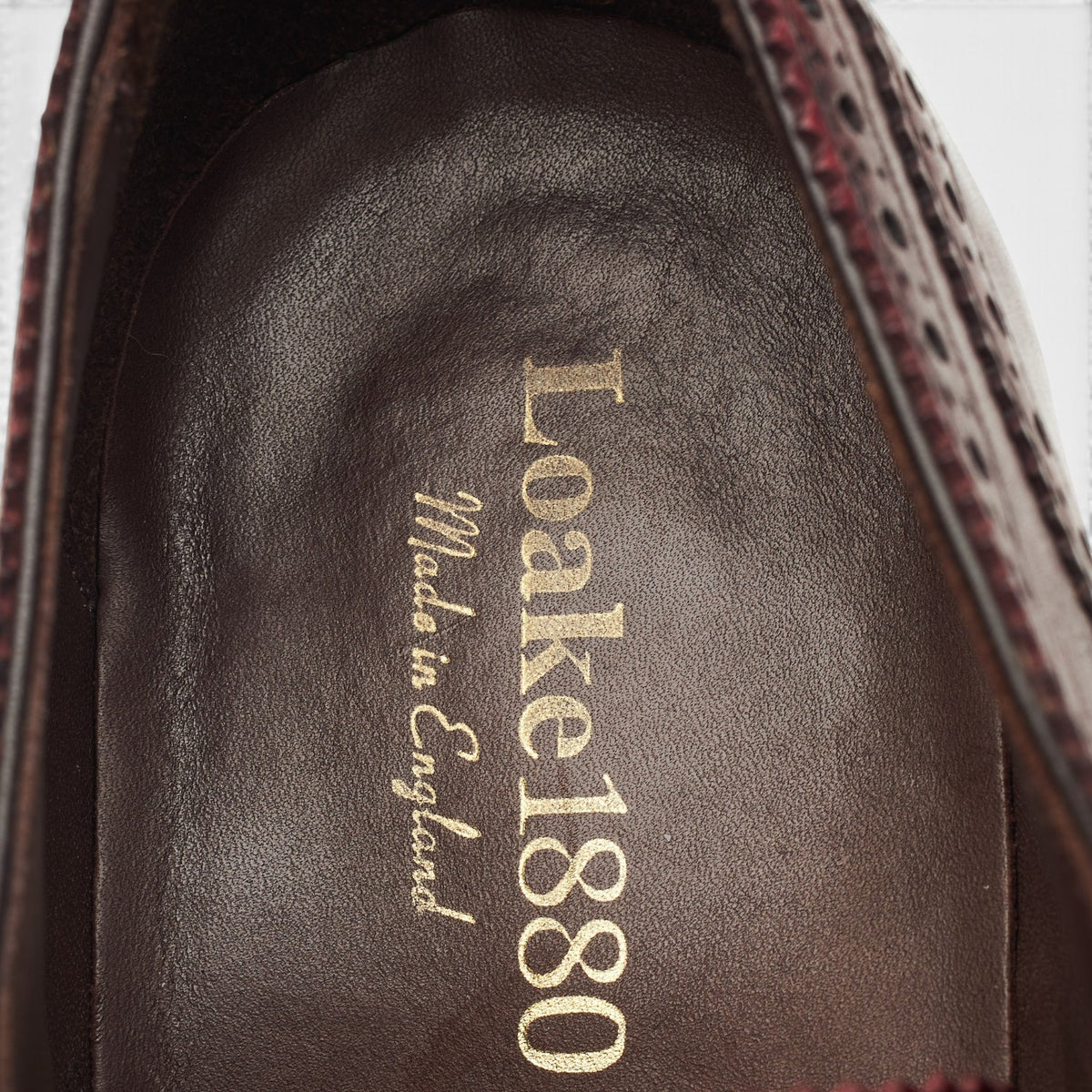 1880 'Strand' Burgundy Leather Oxford Brogues UK 10 F