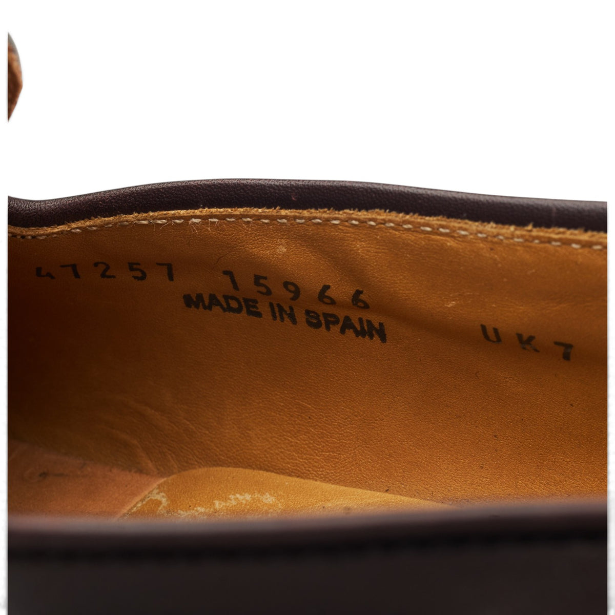 Burgundy Leather Tassel Loafers UK 7
