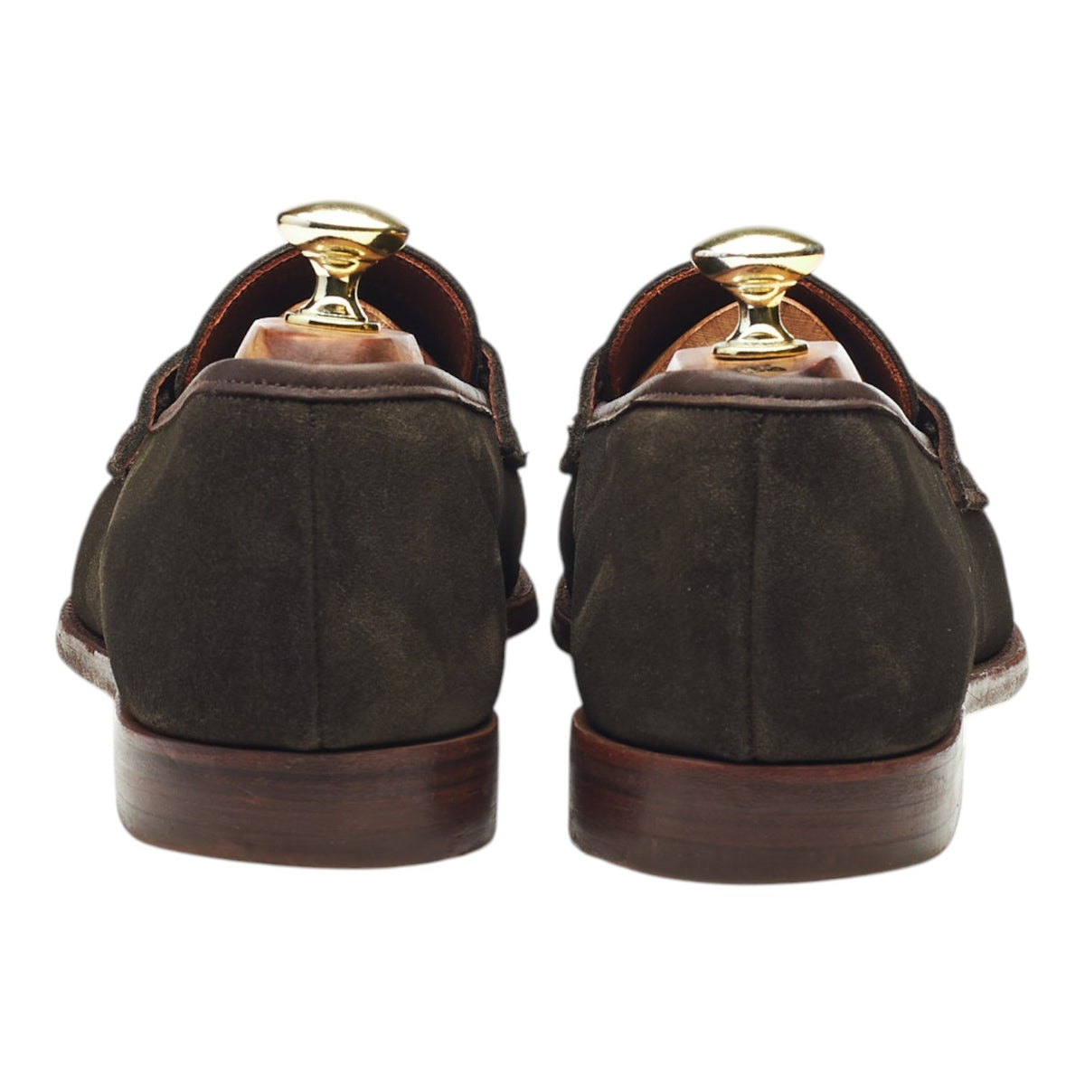 'Seaton' Dark Green Suede Loafers UK 7 E