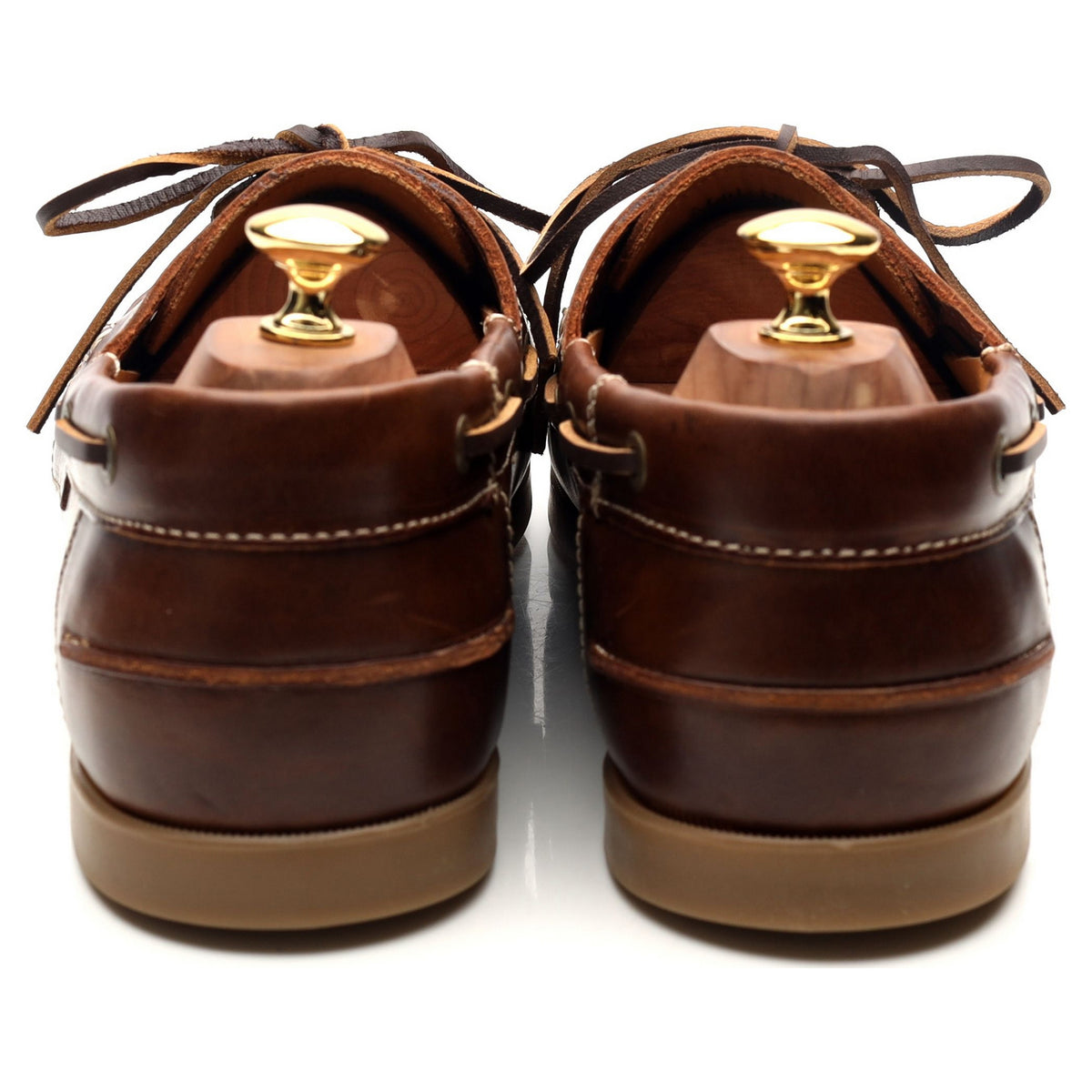 &#39;Hardy&#39; Brown Leather Boat Shoes UK 10