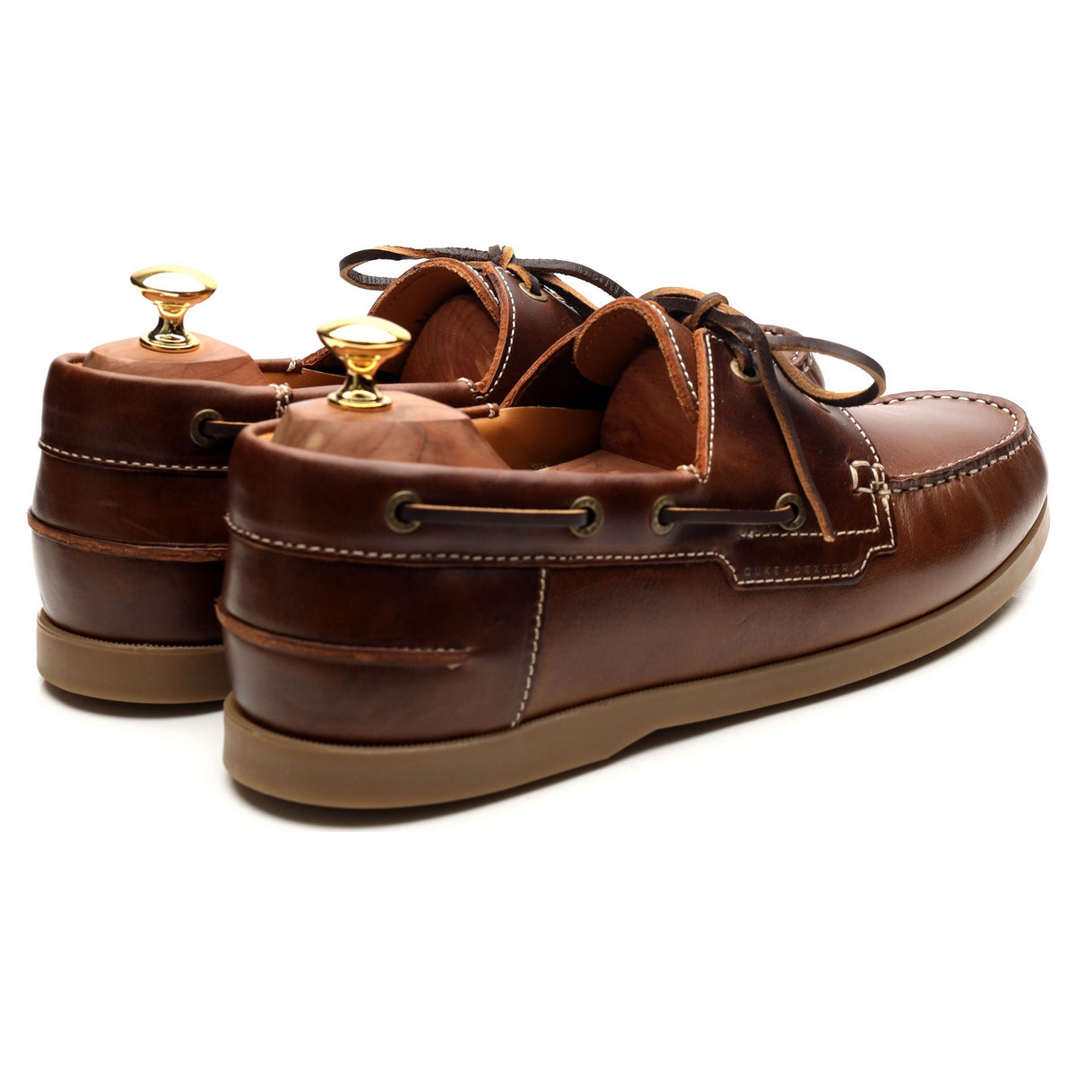 &#39;Hardy&#39; Brown Leather Boat Shoes UK 10