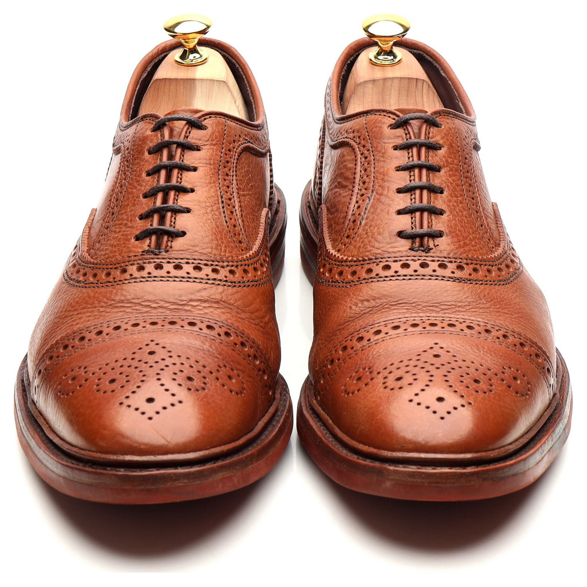 &#39;Strandmok&#39; Tan Brown Leather Oxford Brogues UK 11 US 11.5 D