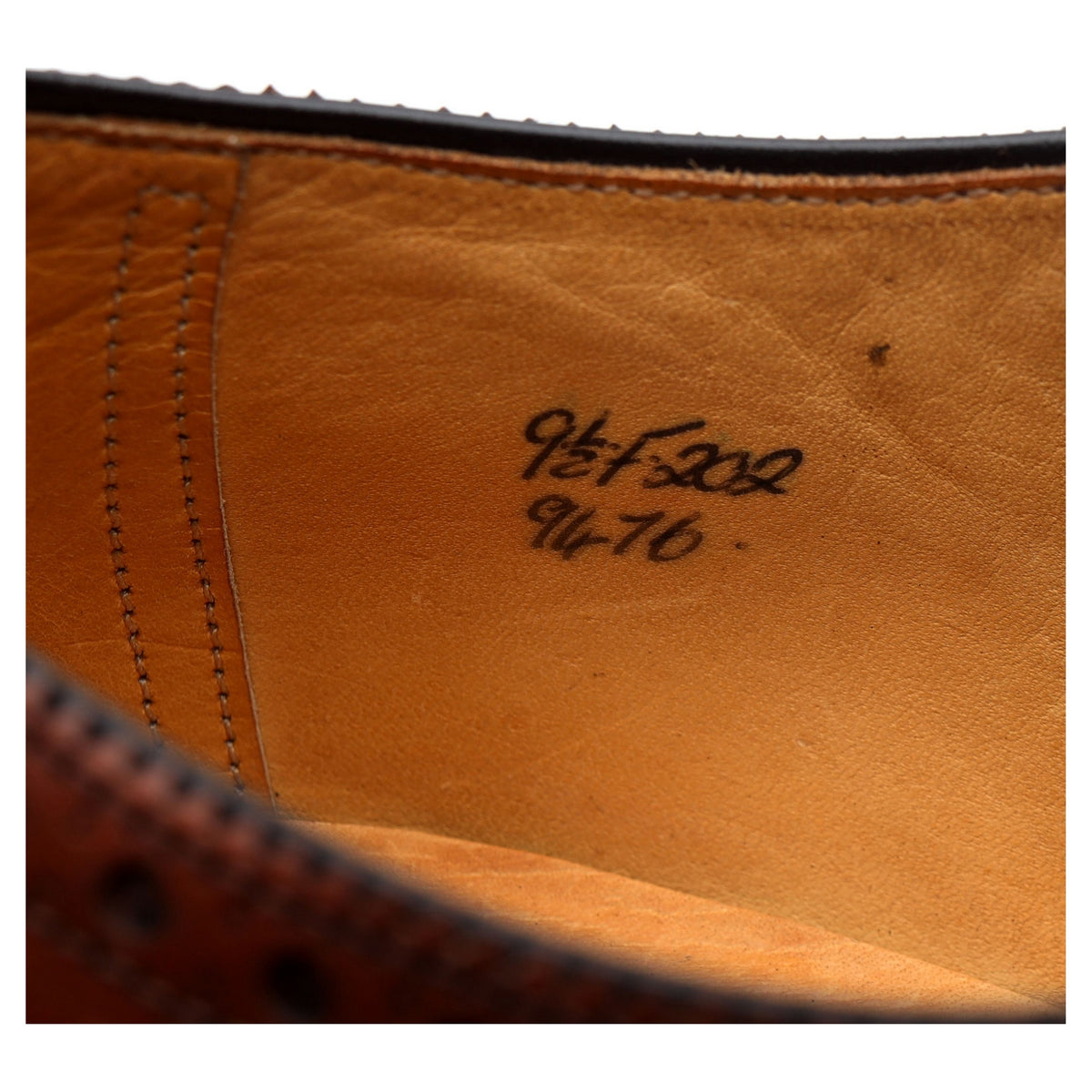 &#39;Cadogan&#39; Tan Brown Leather Oxford Semi Brogues UK 9.5 F