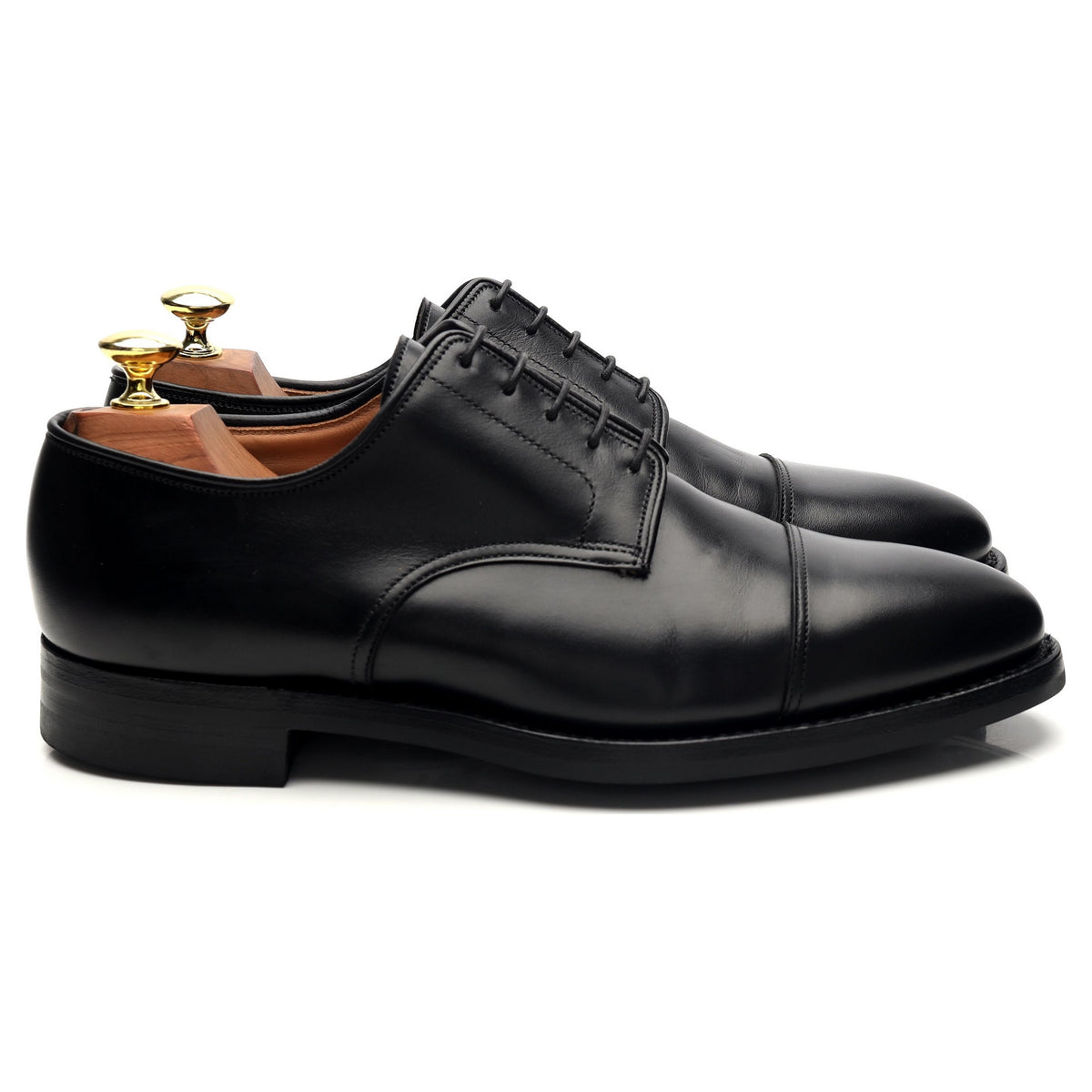 &#39;Bradford&#39; Black Leather Derby UK 7.5 G