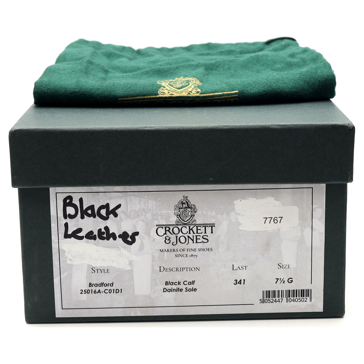 &#39;Bradford&#39; Black Leather Derby UK 7.5 G