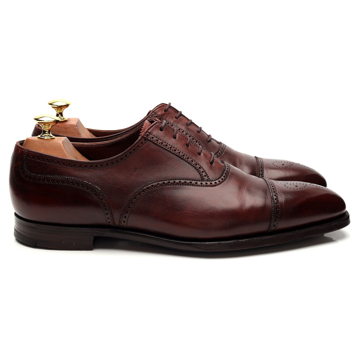 &#39;Selborne&#39; Brown Leather Oxford Brogues UK 8.5 E