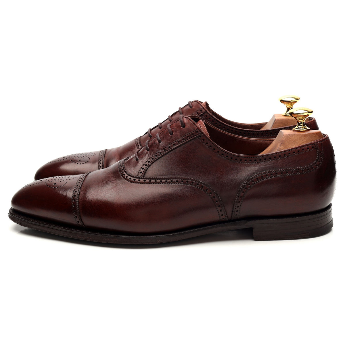 &#39;Selborne&#39; Brown Leather Oxford Brogues UK 8.5 E