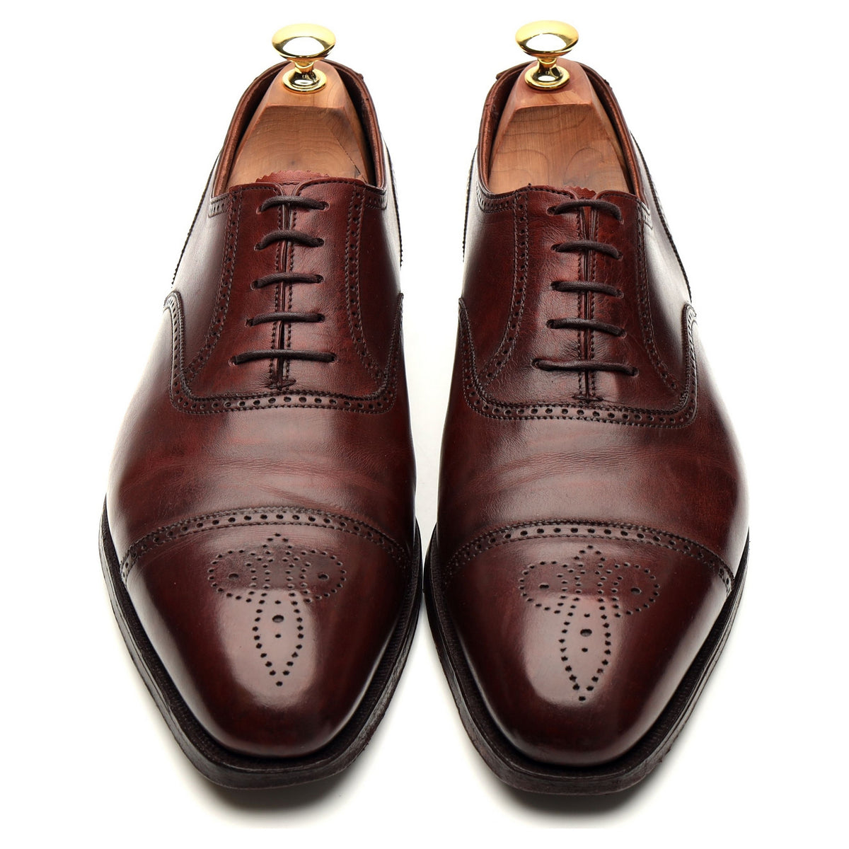 &#39;Selborne&#39; Brown Leather Oxford Brogues UK 8.5 E